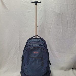 Jansport wheeled rolling backpack navy color